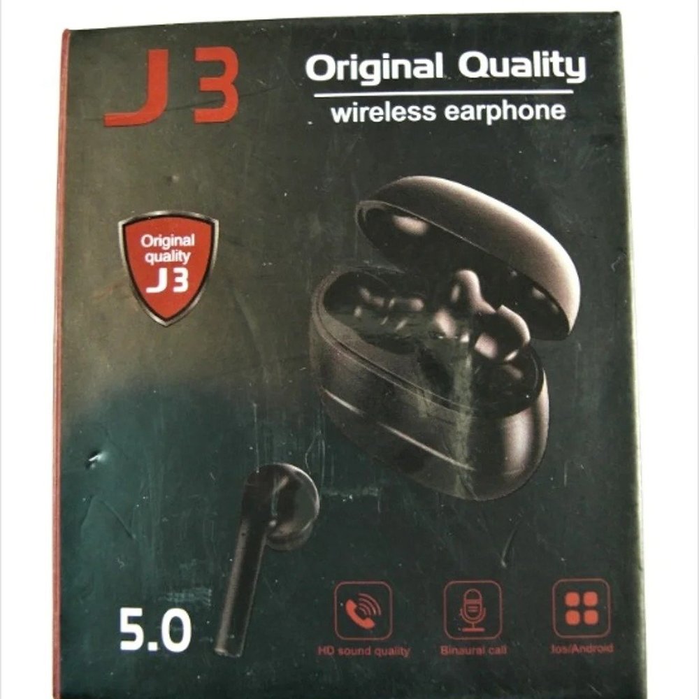 J3 White wireless bluetooth earphone Sport Air pods New